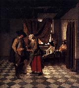 Pieter de Hooch Paying the Hostess oil painting